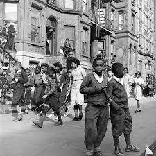 A photograph of Harlem in the 1930s
