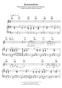 Summertime Sheet Music